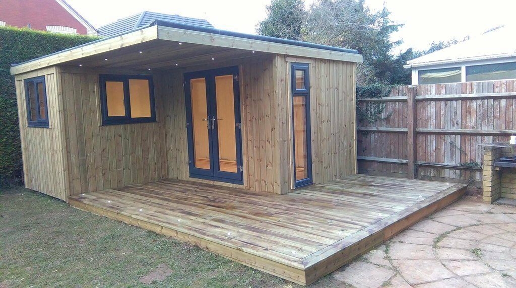 Insulated Garden Office/Log Cabin/Garden Room/Summer House 175mm wall thickness