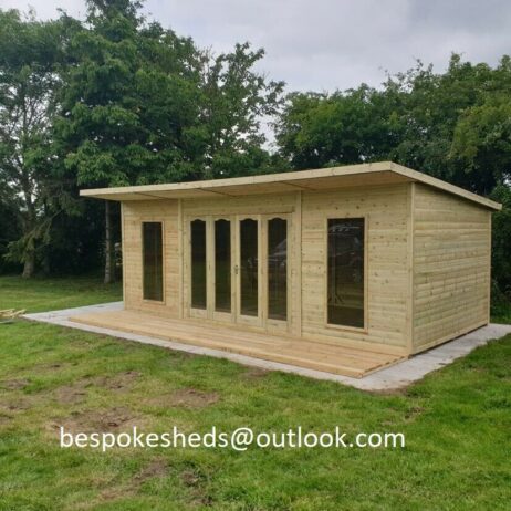 SUMMER HOUSE CONTEMPORARY VERANDA SHED LOG CABIN TANALISED SUMMERHOUSE MAN CAVE