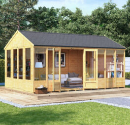 BillyOh Tessa Tongue and Groove Wooden Summerhouse Garden Room with Double Door