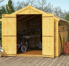 BillyOh Keeper Overlap Apex Wooden Workshop Garden Storage Shed 4x8 up to 16x8