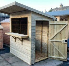 Quality Wooden Outdoor Bar Garden Pub Party Hut Fully T&G Shed and Lockable 6x4