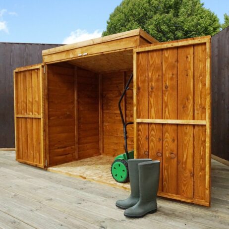 5ft x 3ft WOODEN GARDEN STORAGE SHED PRESSURE TREATED TOOL MOWER WOOD STORE 5x3