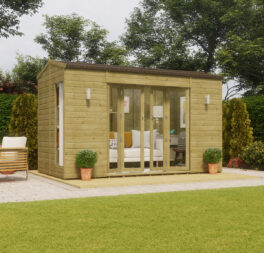 12x6 Pressure Treated Cannes Wooden Garden Summerhouse Sunroom With French Door