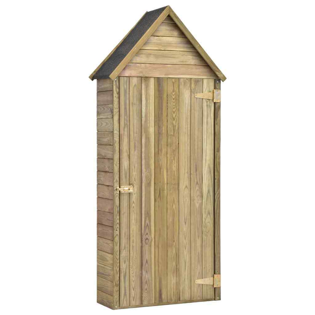 vidaXL Wooden Garden Tool Shed with Door Impregnated Pinewood Garden House