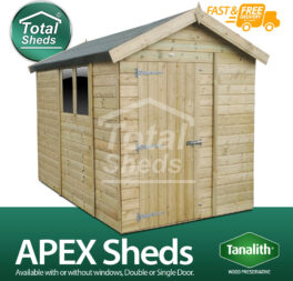 Total Sheds Apex Fast & Free Top Quality Pressure Treated Tanalised Timber Shed