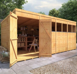 BillyOh Expert Tongue & Groove Wooden Pent Garden Workshop Shed Window Roof Felt