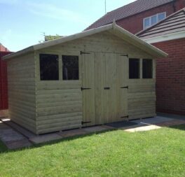 12x10 Reverse Loglap T&G Apex Shed