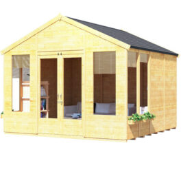 BillyOh Holly Tongue and Groove Wooden Summerhouse Garden Room with Double Door