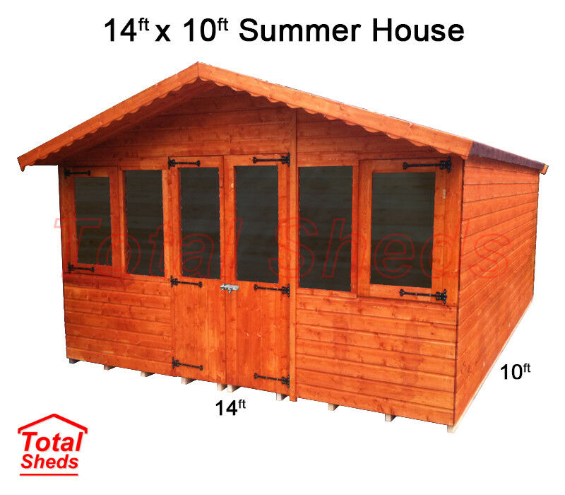 14 x 10 SUPREME SUMMER HOUSE LOG CABIN OFFICE TOP QUALITY GRADED WOODEN TIMBER