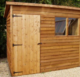 7FT X 5FT QUALITY WOODEN PENT ROOF GARDEN STORAGE SHED