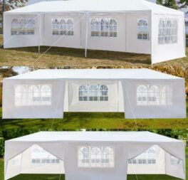 Gazebo Party Tent Marquee Sides Waterproof Outdoor Garden Canopy Wind Bar PE UK