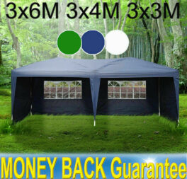 New Stronger 3M x 6M Party Tent Outdoor PE Garden Gazebo Marquee Canopy Awning