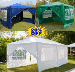 3x3 3x4 3x6m Gazebo Marquee Garden Party Tent with Side Waterproof Canopy Cheap