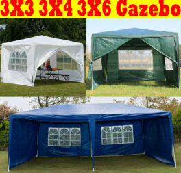 3x 3/4/6m Waterproof Outdoor PE Garden Gazebo Marquee Canopy Party PE Tent Cheap