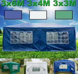 3X3M 4M 6M Party Tent Outdoor PE Garden Gazebo Marquee Canopy Awning / Side Wall