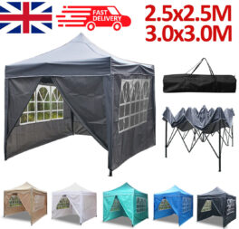 2.5x2.5m 3x3m Pop Up Gazebo Heavy Duty Outdoor Maquee Canopy Wedding Party Tent