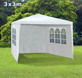 3X3 Waterproof Garden Gazebo Marquee Canopy Awning Party Tent W/ Full Sidewalls