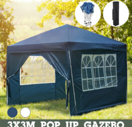 2X2/3x3M POPUP Heavy Duty Waterproof Outdoor Garden Gazebo Canopy Party Marquee