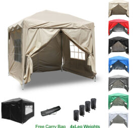 Gazebo Pop-up Marquee Canopy Garden Wedding Party Tent Water-Resistant 3 Size