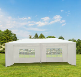 Outsunny 6m x 3m Garden Gazebo Marquee Canopy Party Tent Canopy Patio White