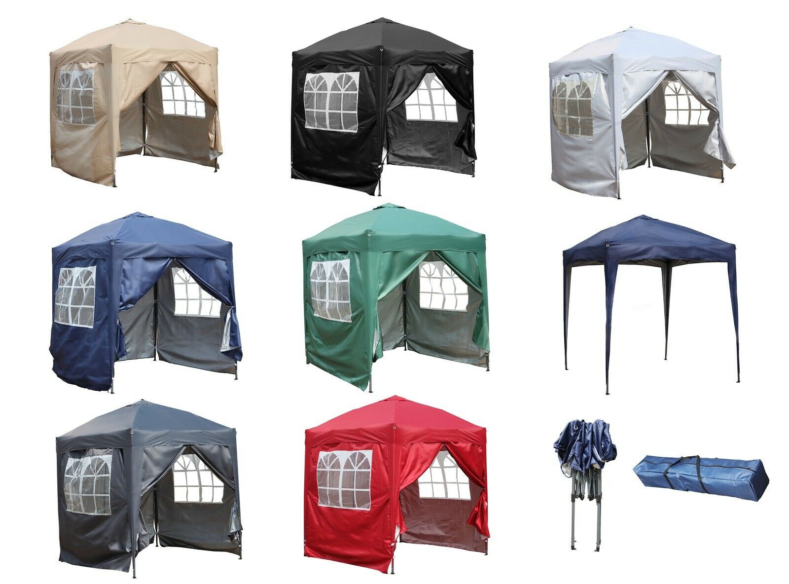 BIRCHTREE Pop Up Gazebo 2X2M Waterproof Marquee Garden Awning Party Tent Canopy