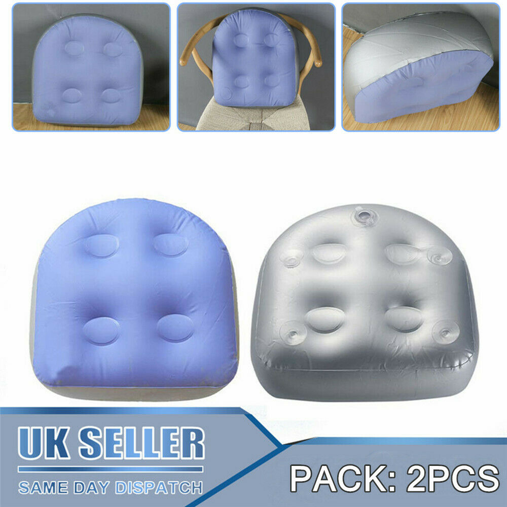 2xInflatable SPA Massage Cushion Seat for Adults Kids Hot Tub Waterproof Booster