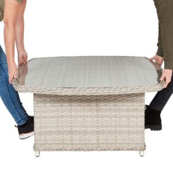DINING COFFEESET RATTAN CORNER 6SEAT 1/2