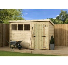 10 Ft. W x 3 Ft. D Shiplap Pent Wooden Shed