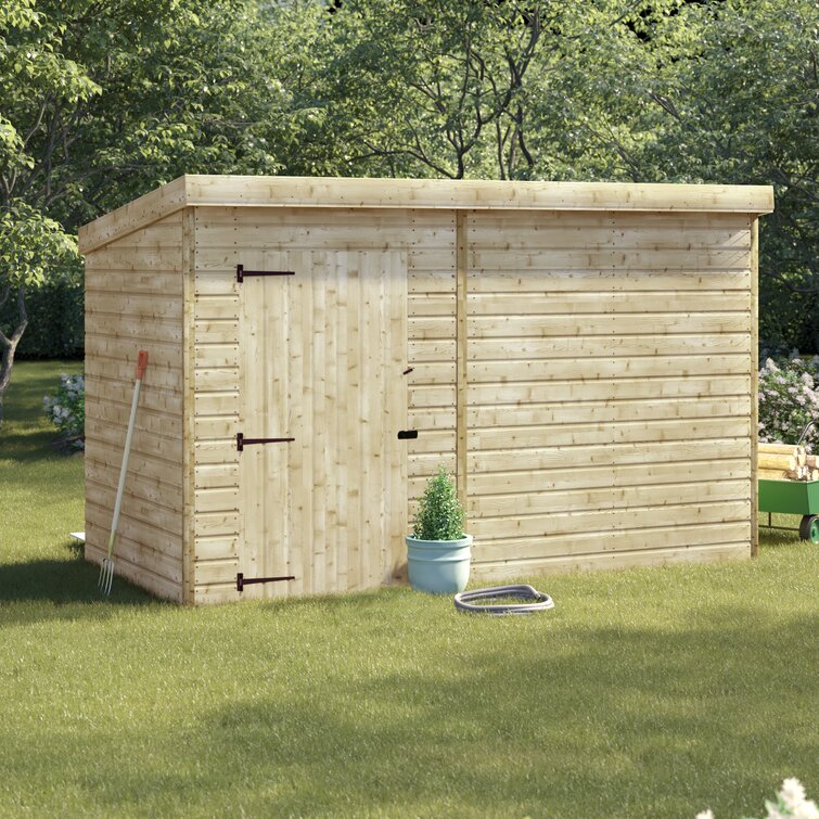 10 Ft. W x 4 Ft. D Shiplap Pent Wooden Shed