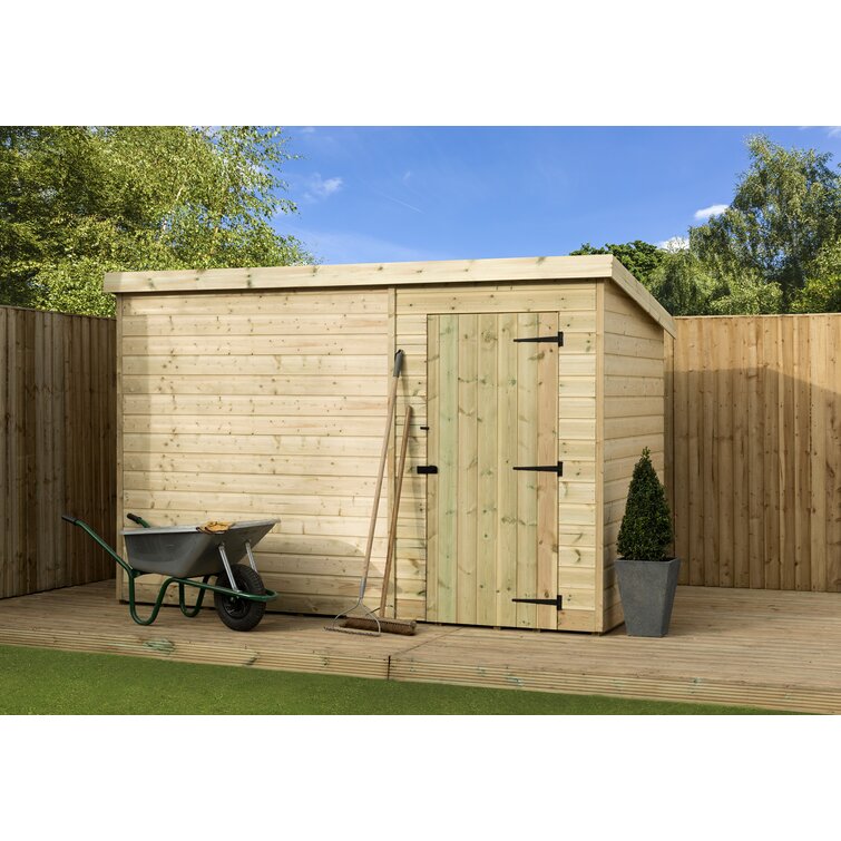 10 Ft. W x 6 Ft. D Shiplap Pent Wooden Shed