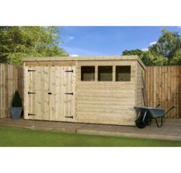 12 Ft. W x 3 Ft. D Shiplap Pent Wooden Shed