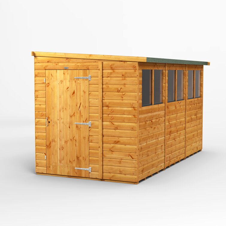 12 ft. W x 6 ft. D Solid Wood Garden Shed