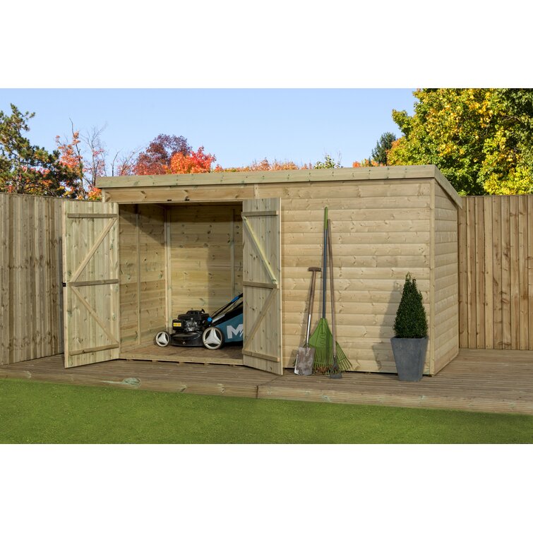 14 Ft. W x 7 Ft. D Shiplap Pent Wooden Shed