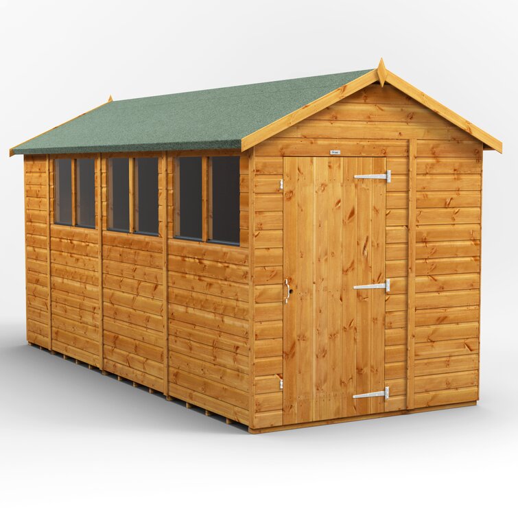 6 ft. W x 14 ft. D Shiplap Apex Wooden Shed