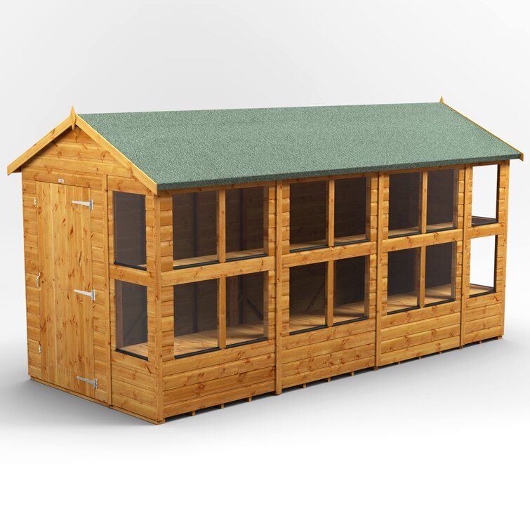 6 ft. W x 14 ft. D Solid Wood Garden Shed