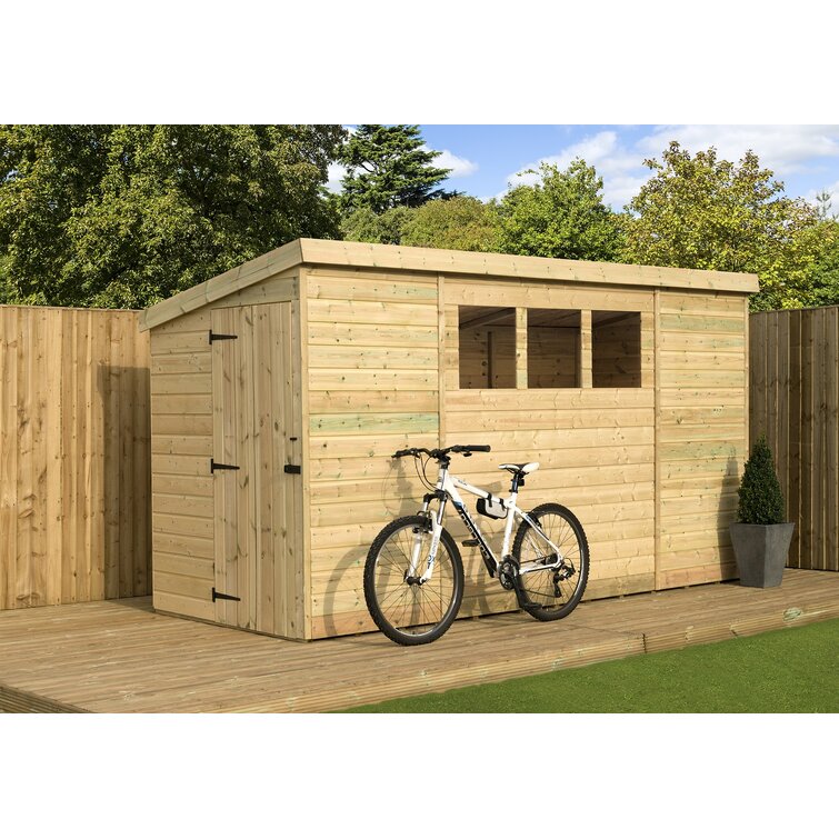 7 Ft. W x 12 Ft. D Shiplap Pent Wooden Shed