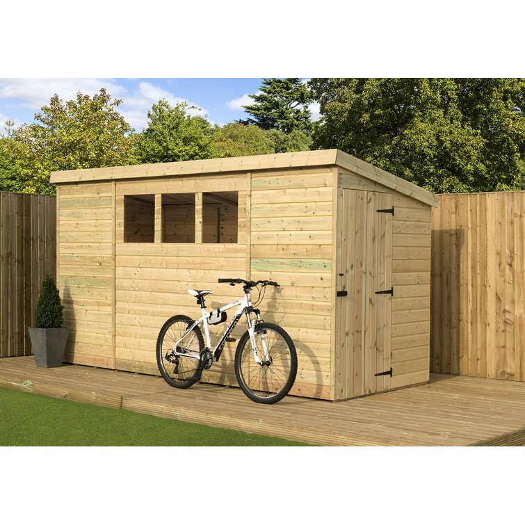 7 Ft. W x 14 Ft. D Shiplap Pent Wooden Shed
