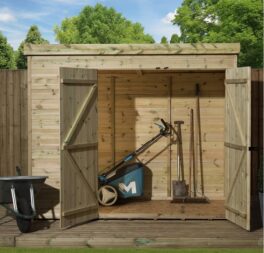 7 Ft. W x 3 Ft. D Shiplap Pent Wooden Shed