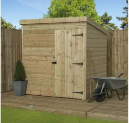 7 Ft. W x 4 Ft. D Shiplap Pent Wooden Shed