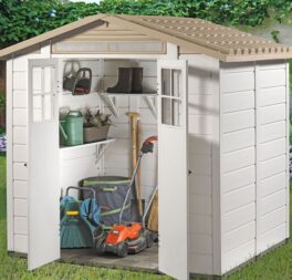 7 ft. W x 5 ft. D Apex Plastic Shed