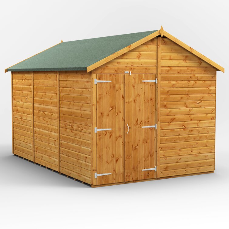 8 ft. W x 12 ft. D Solid Wood Garden Shed
