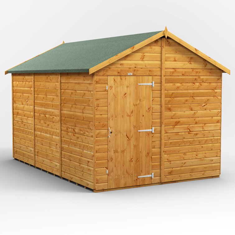 8 ft. W x 12 ft. D Solid Wood Garden Shed