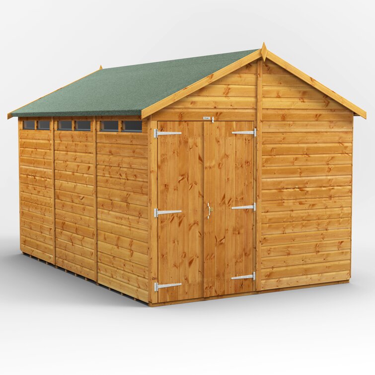 8 ft. W x 12 ft. D Solid Wood Garden Shed