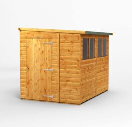 8 ft. W x 6 ft. D Solid Wood Garden Shed