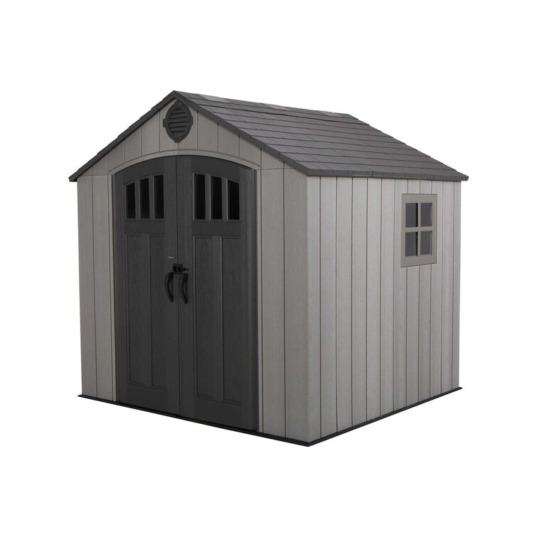 8 ft. W x 7 ft. D Apex Plastic Shed