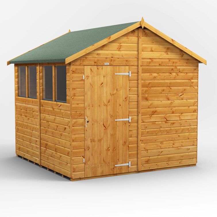 8 ft. W x 8 ft. D Solid Wood Garden Shed