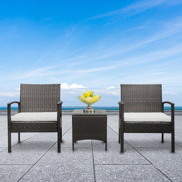 Alegna 2 Seater Rattan Effect Conversation Set