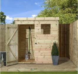 Aylesbury 7 Ft. W x 7 Ft. D Shiplap Pent Wooden Shed