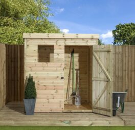 Babbitt Bluff 5 Ft. W x 5 Ft. D Shiplap Pent Wooden Shed