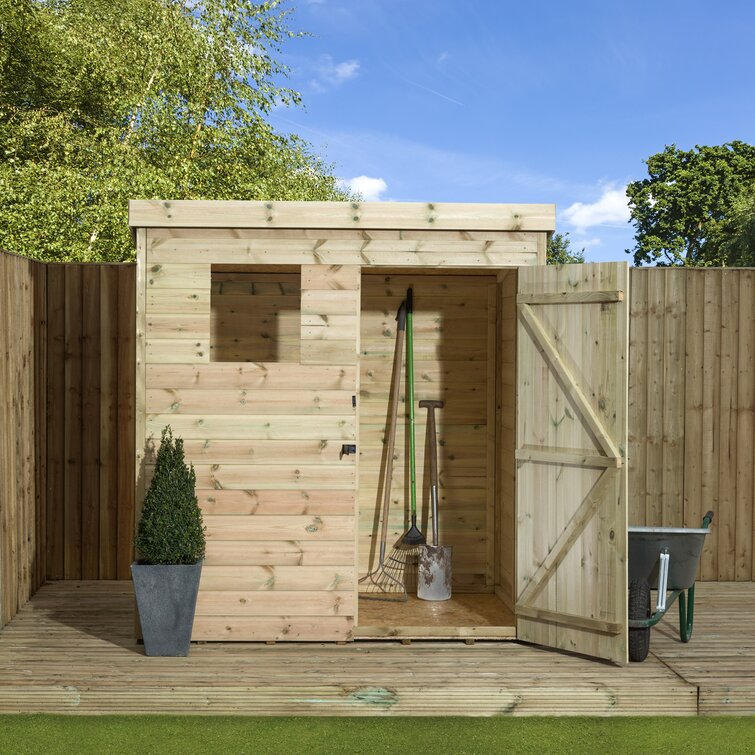 Babbitt Bluff 5 Ft. W x 5 Ft. D Shiplap Pent Wooden Shed